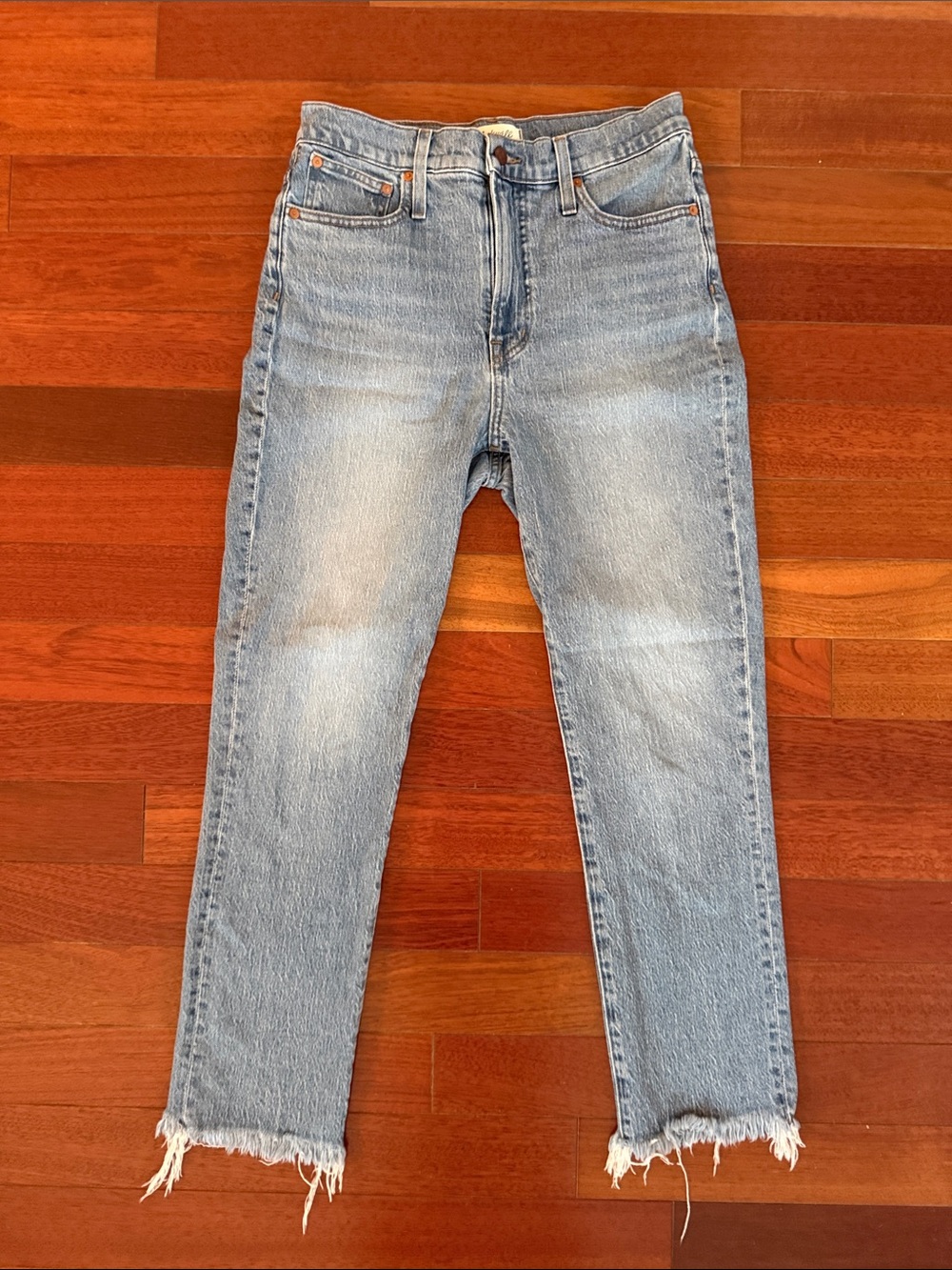 Madewell Women’s The Perfect Vintage Jean Light Wash Frayed Hem Size 29